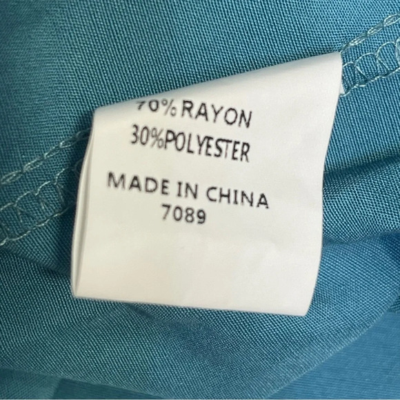 AMKOYAM Women's Puff Sleeve Tie Neck Swing Button Down Ruffle Maxi Dress… - Picture 7 of 9